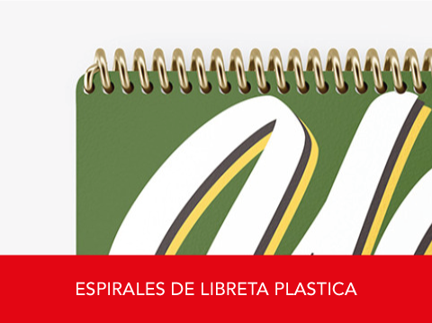 Espirales de libreta plstica